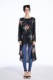 Women's Clothing Autumn Muslim Fashion Irregular Print Swallowtail Women's Tops Women's Clothing_ecoleips.com