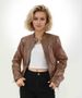 Women's Clothing Slim Fit PU Leather Jacket With Zipper Detail, Stylish Biker Jacket For Casual & Commute, Available In Black, Dark Brown, Rose Red_ecoleips.com