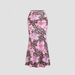 Verve 2025 Spring New Women's Fishtail Street Style Slim Fit Printed Design Pleated Midi Skirt For Women_ecoleips.com