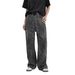 Women's Clothing Retro Leopard Print Jeans Slim Straight Loose Casual Wide Leg Pants_ecoleips.com