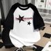 Unisex Pure Cotton Raglan T-Shirt Short Sleeve Trendy Versatile Base Layer Top for Spring Summer Autumn_ecoleips.com