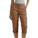 Women's Clothing New Solid Color Multi Pocket Cropped Casual Pants For Women_ecoleips.com