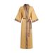 Aria Basics New Cross-border Women's Pajamas, Fashionable Cardigan Robe, Solid Color With Lace Trim, European And American Style_ecoleips.com
