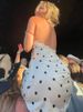 Blifanbo Satin Polka Dot Mini Dress Women Robe Summer New Lace Halter Deep V Neck Sleeveless Backless Beach Club Sexy Dress_ecoleips.com