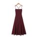 European And American Women's Fashion Export Wholesale Jacquard Sexy Slim Strap Backless Tie Design Long Dress_ecoleips.com