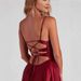 Elegant Backless Bodycon Dress With Waist Tie - Sexy Slim Fit Long Formal Gown For Women - Red_ecoleips.com