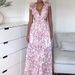  Floral Backless Wrap Dress – High Waist A-Line Summer Dress For Women, Casual Boho Chic Dress With V-Neck, Sleeveless Long Dress_ecoleips.com