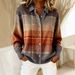 Women's Clothing Solid Color Knit Cardigan 3D Print Collared Top Autumn Winter Regular Fit Shirt_ecoleips.com