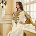 Verve New Muslim Women's Long Robe With String Embroidery Craft Dubai Travel Casual Dress_ecoleips.com