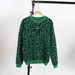 Women's Clothing Loose Knit Sweater Cardigan With Leopard Print - Long Sleeve Round Neck Oversized Pullover For Autumn Winter (Beige, Black, Khaki)_ecoleips.com