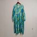 Women's Dress With Tie Print, Long-Sleeved, Elegant And Stylish Long Dress_ecoleips.com