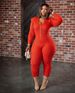 Women's Clothing Women's Knitted Wool Padded Shoulder Hooded Jumpsuit Style Fashion Autumn Winter Long Sleeve For Formal & Casual For Women_ecoleips.com