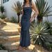 Women's Strapless Solid Slim Fit Bodycon Maxi Dress_ecoleips.com