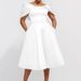 Long Dress Fashion Women's Red Short Sleeve Dress_ecoleips.com