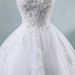 White Dress, Spring Sleeveless French-style Puffy Tulle Bridal Gown For Wedding And Engagement Parties, Backless With_ecoleips.com