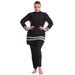 Verve Loose Plus Size Color-Block Conservative Swimwear For Women, Sun Protection, Beach Travel, Muslim Style_ecoleips.com