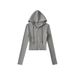Women's Slim Fit Cardigan Top With Turn Up Waist And Slightly Flared Trousers Set Long Sleeved Brushed Zipper Autumn Winter Sexy_ecoleips.com
