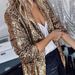 Autumn Winter Sequin Long Sleeve Dress Elegant Slim Blazer Coat For Women Formal Occasion Daily Wear_ecoleips.com