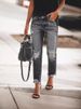 Women’s Clothing hole free elastic retro fashion denim trousers for women_ecoleips.com