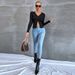 Voya Women's Clothing 2026 Spring/Summer European And American Fashion Elegant Commuting Long-Sleeve Slim Fit Pullover Cropped_ecoleips.com