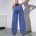 Cross-border European And American Bestseller, Ins-style Pearl Straight Loose Versatile Wide-leg Long Pants,_ecoleips.com