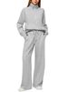 Premium Zip-Up Tracksuit Set For Women - Oversized Hoodie & Wide-Leg Joggers (3XL Plus Size, 10 Trend Colors, Breathable Poly-Spandex Blend)_ecoleips.com