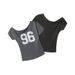 HeyHenry Women's Asymmetrical Print Top Short Sleeve Slim Fit Trendy T-Shirt Hot Girl Summer Niche_ecoleips.com