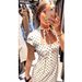 Women's Sexy Tie Front Short Sleeve Polka Dot Slim Fit Mini Dress – Spring Summer Party Gown 2026_ecoleips.com