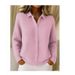 Women's Button Down Knitted Cardigan Coat Solid Color Casual Fashion Sweater 2025 European American Style Autumn Winter Clothing_ecoleips.com