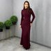 European And American Style 2025 Autumn Fashion New Women's Long-sleeve Waist-cinching Pleated Slim-fit_ecoleips.com