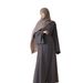 Dubai Elegant Solid Color Muslim Abaya Belt Two-Piece Set_ecoleips.com