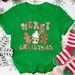 European And American Cross-border Foreign Trade Women's Clothing Christmas Merry Round Neck Printed Ladies Short Sleeve_ecoleips.com