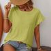 Women's Fashion European And American Cross-Border 2026 Spring/Summer New Solid Color Round Neck Sweet_ecoleips.com