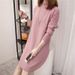 Aria Basics Aria Basics 2025 Autumn Winter New Half Turtleneck Pullover Sweater Base Shirt Loose Mid-Length Women's Knitted Dress Trendy_ecoleips.com