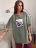 Sumuyoo 100% Cotton Women's Retro Printed T-shirt Men Vintage Short-sleeve Wax Printing T Shirts Fashion Hip Hop Loose Tees_ecoleips.com