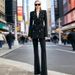Elegant Rhinestone Embellished Slim Fit Blazer & Pants Suit Set For Women - Formal & Party Wear Two-Piece Outfit_ecoleips.com