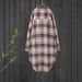 Large Size Women's Spring Literary Retro Casual Checkered Long-Sleeved Shirt_ecoleips.com