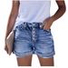Women's Clothing Women's Elastic Ripped Denim Shorts Super Hot Popular Fashion_ecoleips.com