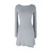 AC386 European And American Bestseller 2024 Autumn New Fashion Hot Girl Bell Sleeve Round Neck Short Bodycon Dress For_ecoleips.com