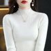 girl Plus Size Knitted Women, Half Turtleneck Base Shirt, Inner Layer, New Autumn And Winter Short Slim Fit Sweater For Women_ecoleips.com