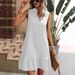 Women's Sleeveless Ruffled A-Line Vest Dress Casual Day Out Spring Summer New American Style Clothing_ecoleips.com