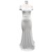 Elegant Long Lace Wedding Guest Dress – Floor-Length A-Line Gown With Train (White, S-XXL)_ecoleips.com