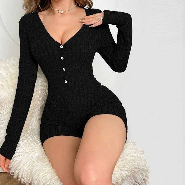 Voya Women's Pure Desire Style Home Jumpsuit For Spring And Summer, Comfortable And Casual, Slim Fit Three Part Jumpsuit_ecoleips.com