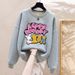 Women's Fleece Lined Sweatshirt round Neck Thickened Winter Top Korean Style Loose Fit Casual Spring Autumn Youthful_ecoleips.com