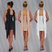 Elegant Ribbon & Rhinestone Bodycon Dress - Stretchy Milk Silk Mini Dress For Women (Black/Nude/White)_ecoleips.com