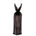 Elegant V-Neck Satin Evening Dress With Bow Accent & Glitter Mesh Skirt - Black Tie Ready Cocktail Gown (S-L) | Lightweight Stretch_ecoleips.com