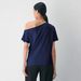 2026 Spring/Summer New Hot-Selling Niche Design Off-Shoulder Short-Sleeve T-Shirt Women, Loose Casual Asymmetrical_ecoleips.com