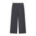 Women's Fashion Wide-Leg Pants – Stylish Double-Waist Trousers For Casual & Office Wear (Blue, Brown, Black, Beige, Gray, Cream Stripe)_ecoleips.com