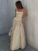 Mozision Summer Women Floral Print Sexy Maxi Dress Women Elegant Square Neck Spaghetti Strap Sleeveless Backless Club Long Dress_ecoleips.com