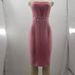 New Exterior Style Elegant And Sexy Strapless Sleeveless Fringe Over Knee Bandage Dress For Women_ecoleips.com